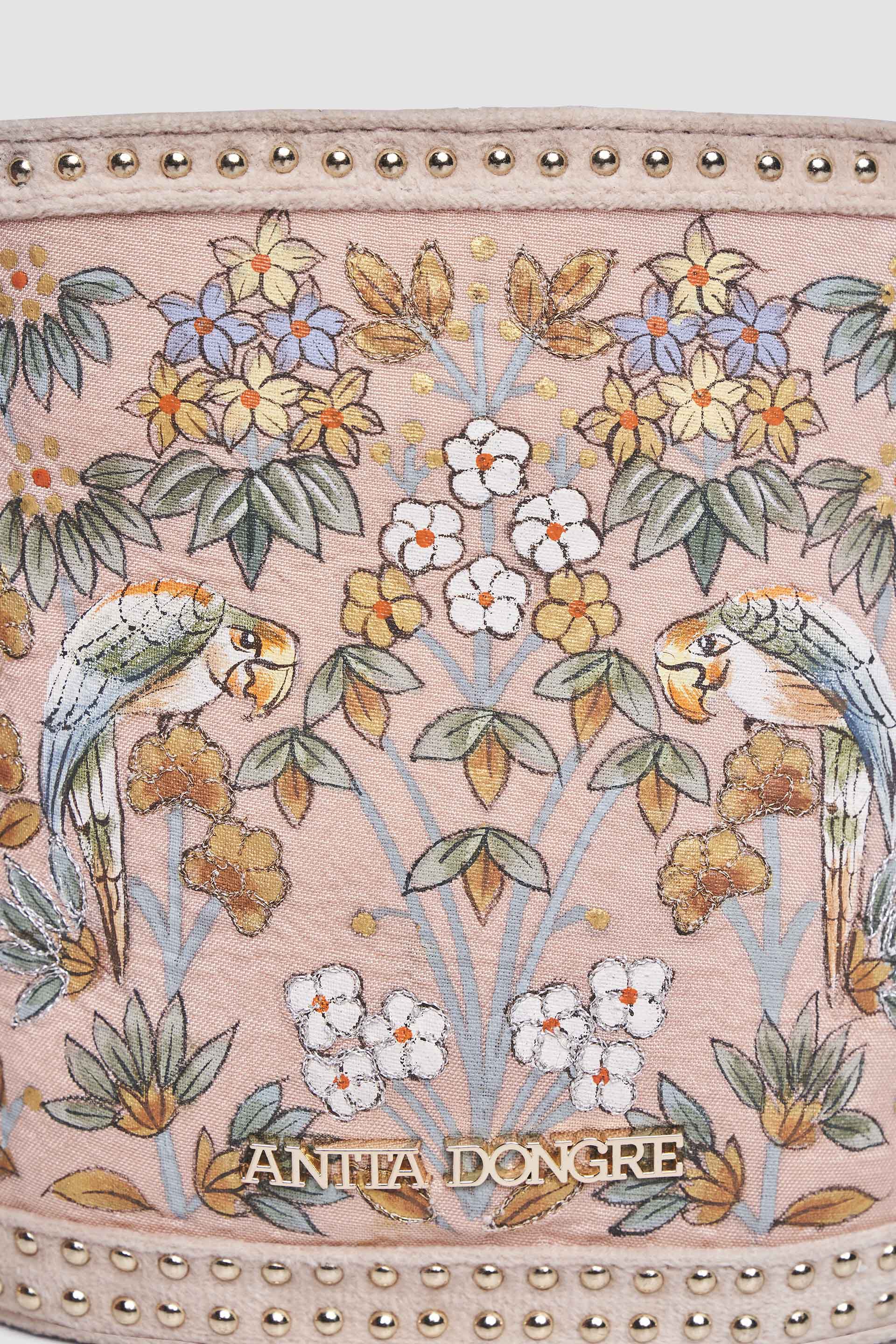 Pichhwai Bucket Bag - Flamingo Pink, Blush, image 10